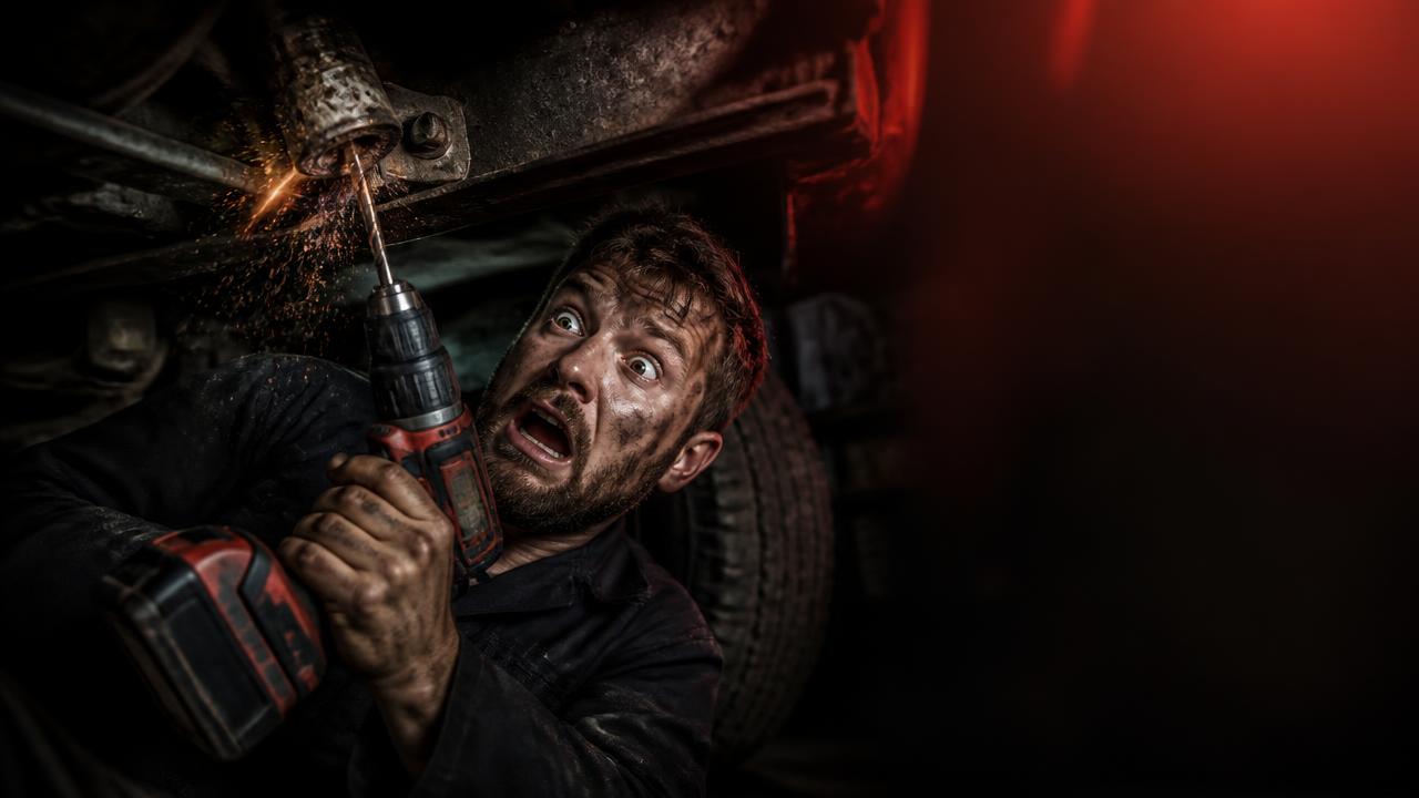 Drilling out a broken bolt in the field